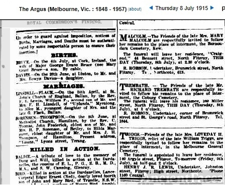 Hilda Thompson marriage announcement