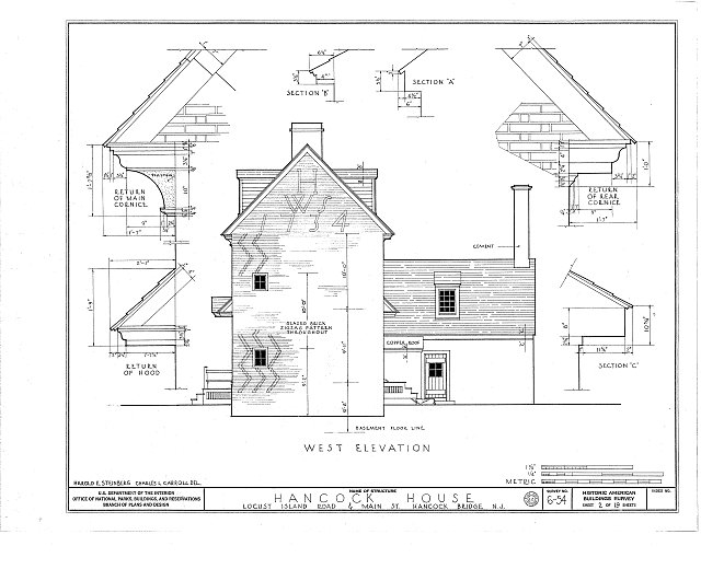 HABS NJ,17HANBR,1 (sheet 2 of 19) Hancock House,...