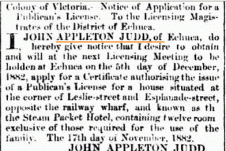 John Appleton Judd Publican's License