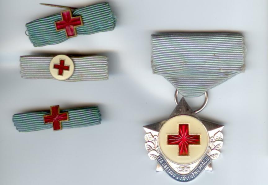 Red cross merits of Sidonia Dugovicova