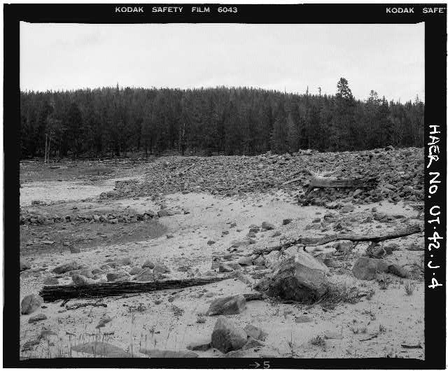 4. VIEW SHOWING UPSTREAM FACE OF DAM, LOOKING NORTHEAST -...