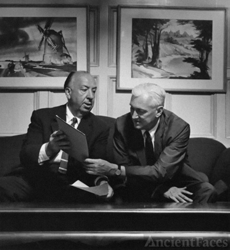 Pete Martin with Alfred Hitchcock.