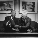Pete Martin with Alfred Hitchcock.