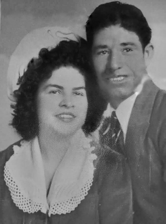 Wedding Picture of Sisinio G Gonzales and Alberta (Bowser) Gonzales
