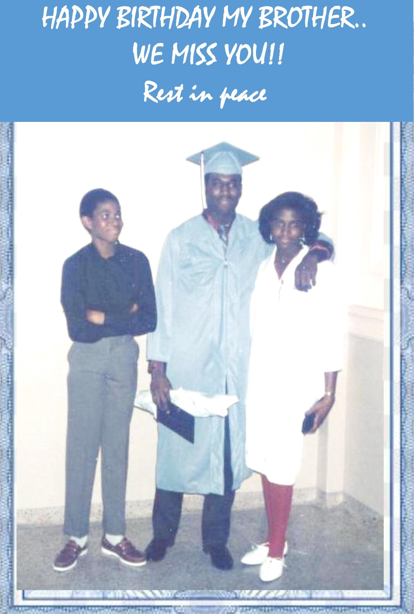 Kenford Scatliffe on graduation day, Boston Ma