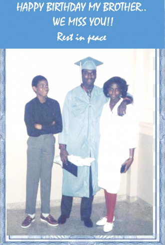 Kenford Scatliffe on graduation day, Boston Ma