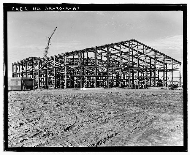 87. View of transmitter building no. 102 showing...