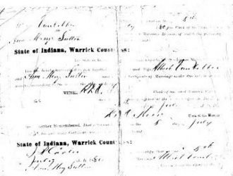 VanBibber Sutton Marriage License