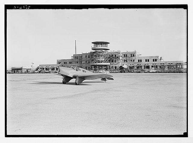 Lydda Airport. Airport building in construction