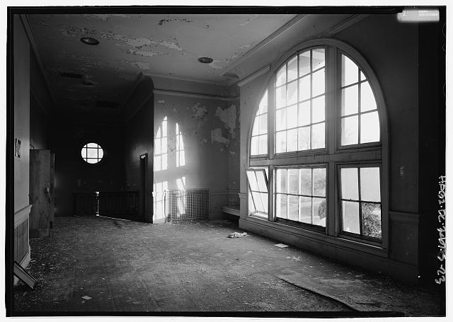 View of second floor lobby, looking southeast - St....