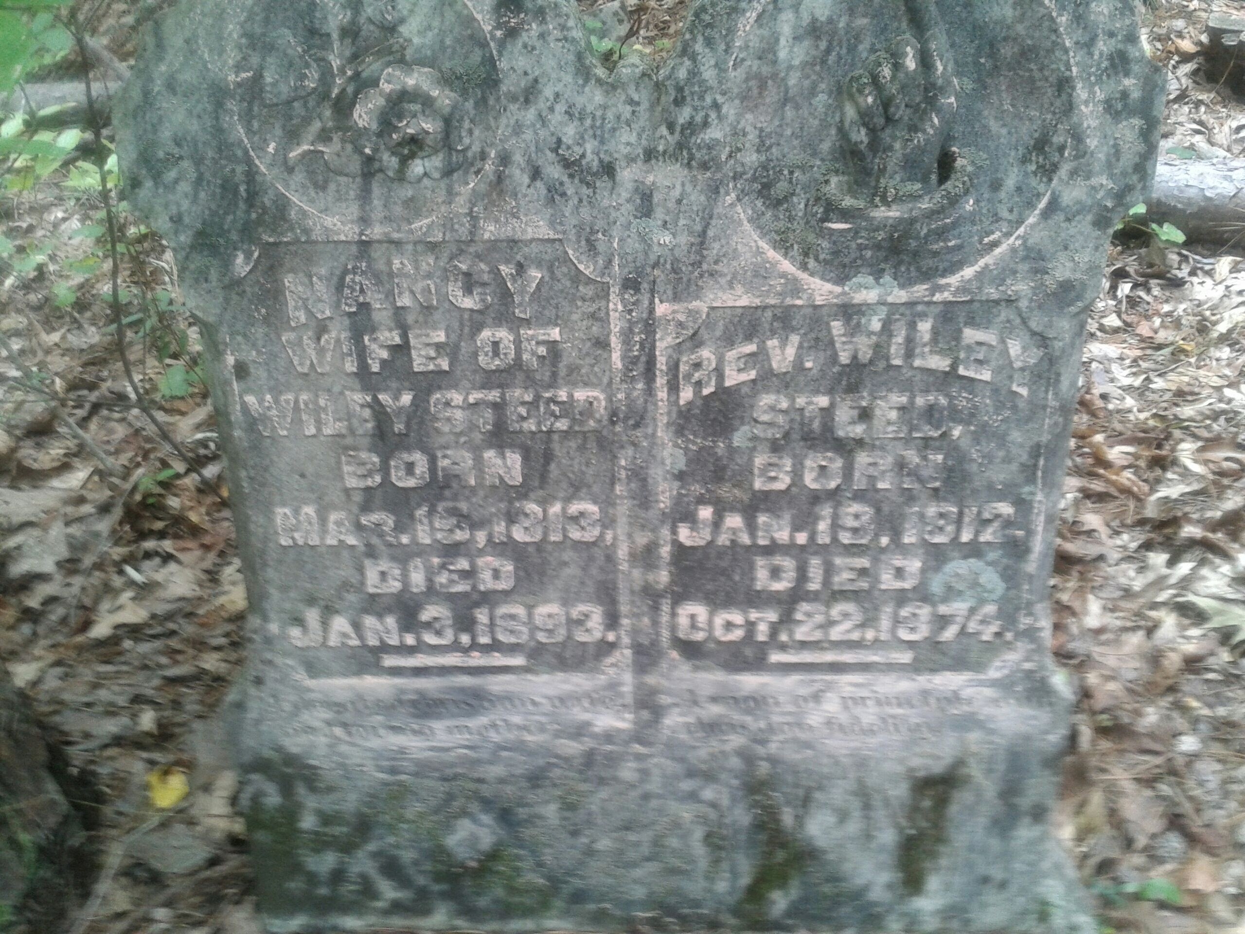 Nancy and Wiley Steed gravesite