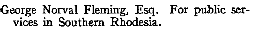 George Norval Fleming, Esq.