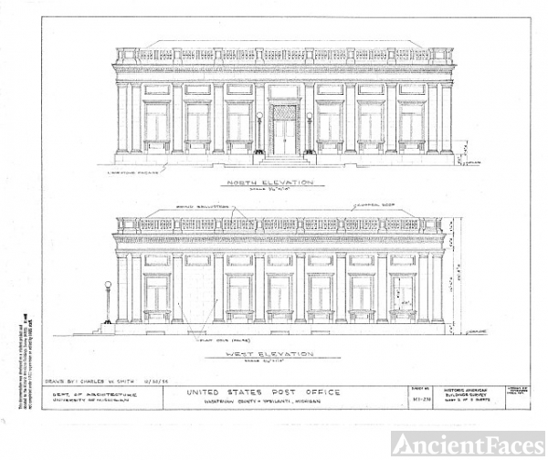 HABS MICH,81YPSI,3 (sheet 2 of 3) U. S. Post Office,...