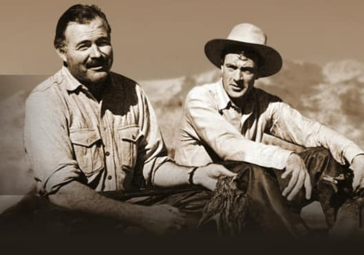 Ernest Hemingway with Gary Cooper
