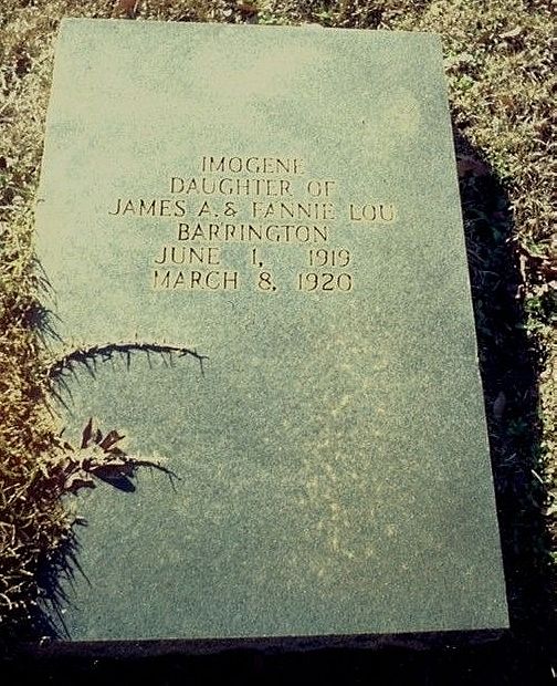 Grave of Imogene Barrington
