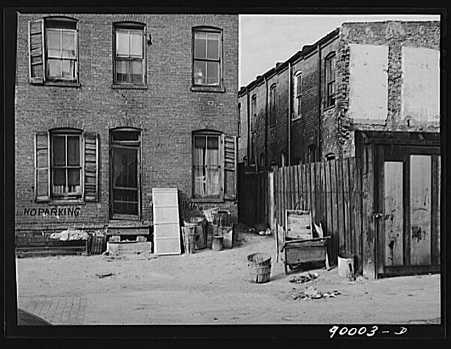 Negro slums. Alexander Court between K and L Streets N.W....