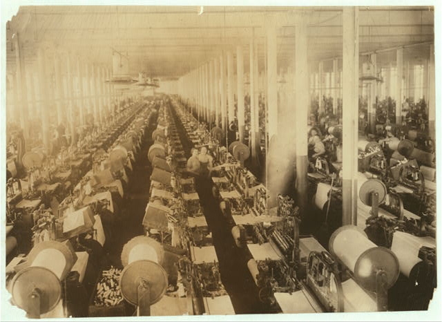 General view of weave room, Cornell Mill. Immediately...
