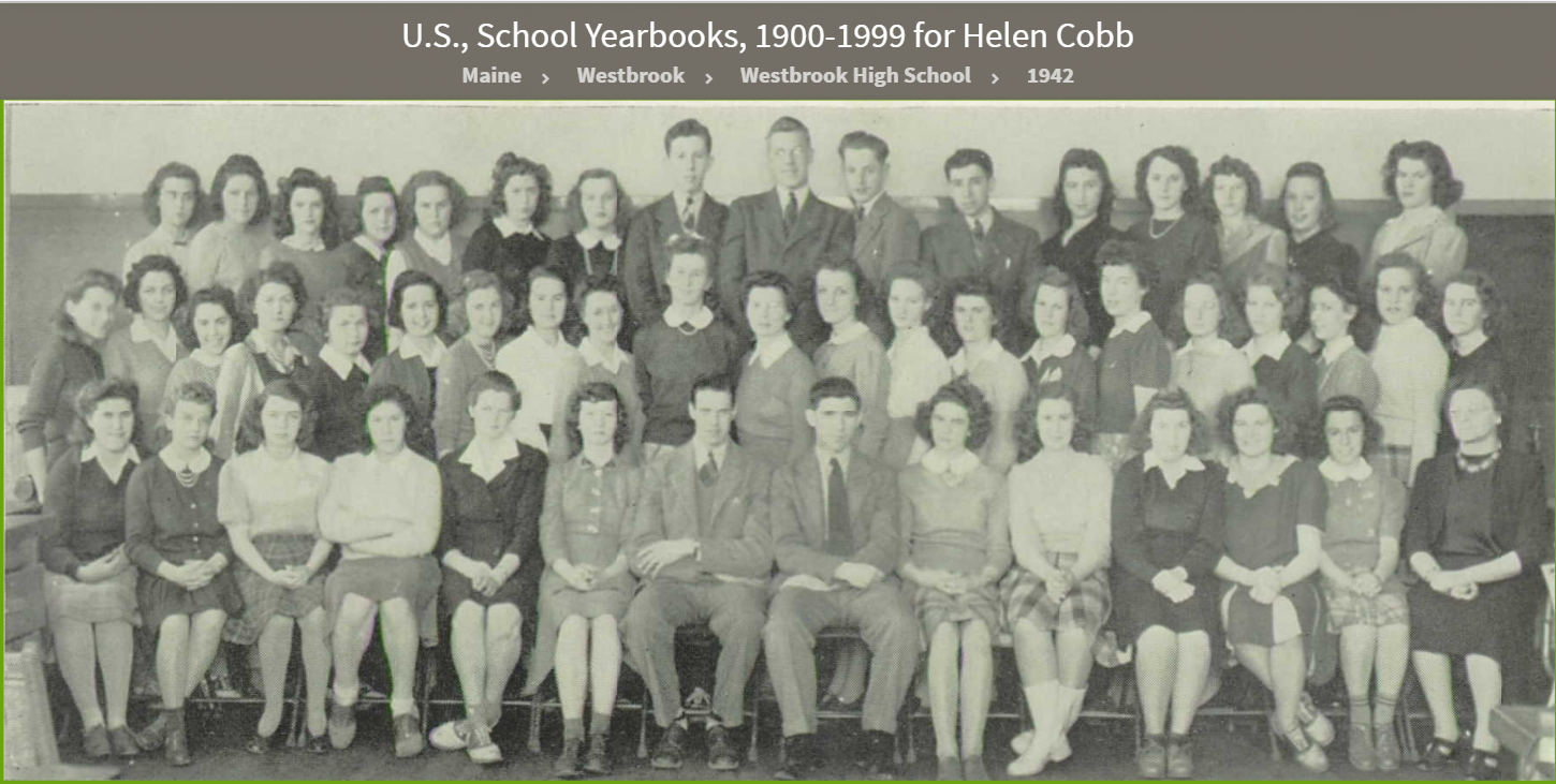 Helen Louise Cobb-McSween --U.S., School Yearbooks, 1900-1999(1942)Commercial Club