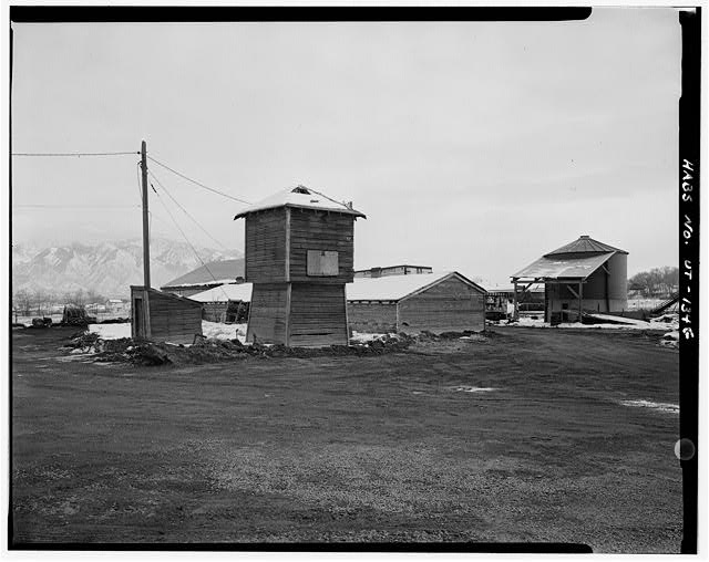 8. View of four main structures, looking northeast. - Ray...