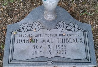 Johnnie MaeThibeaux gravesite