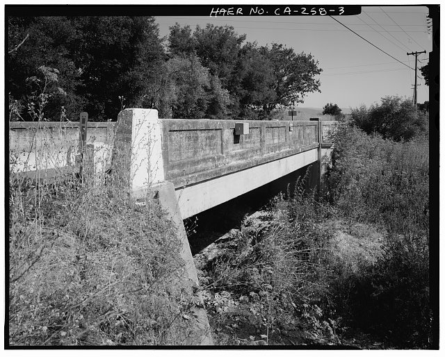3. Oblique view of west side of Zaca Creek Bridge #1,...