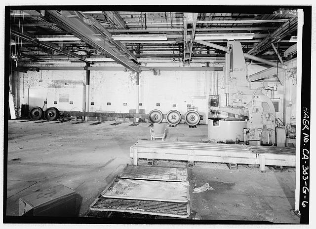 PLANING MILL, FIRST FLOOR INTERIOR, LOOKING SOUTH. THE...