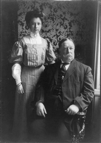 William Howard Taft and Daughter, 1908