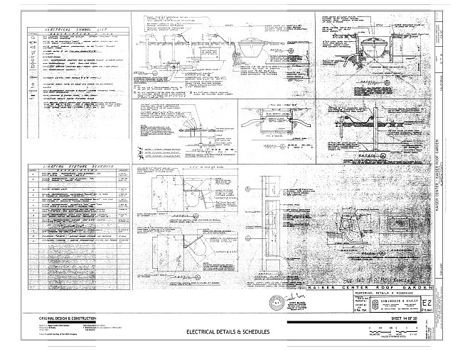 Electrical Details & Schedules - Kaiser Center, 300...