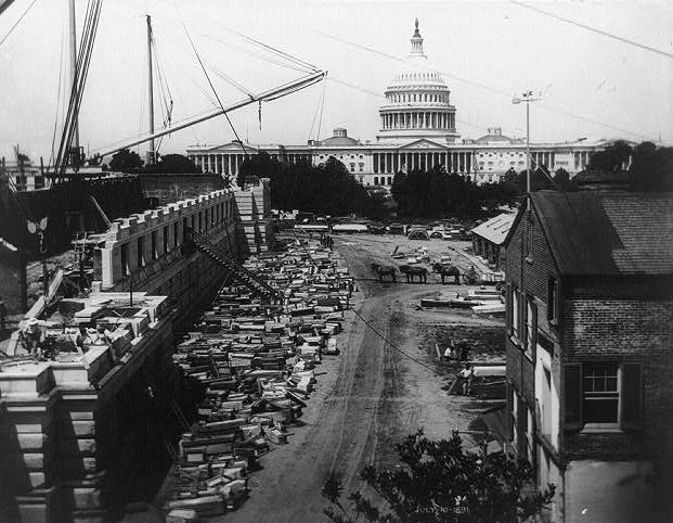 Construction of the Northwest Court of the Jefferson Building