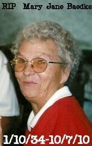 A photo of Mary J. Baedke