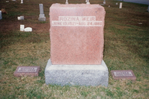 Rozina McLaughlin gravestone