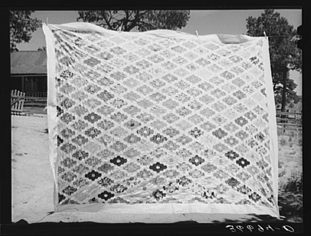 Quilt made by Mrs. Bill Stagg. Pie Town, New Mexico