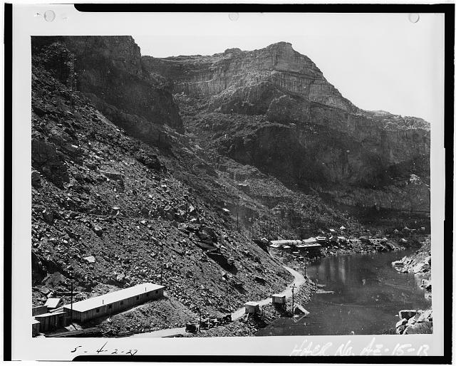 13. VIEW OF CONSTRUCTION DAM HOUSING DOWNSTREAM OF HORSE...