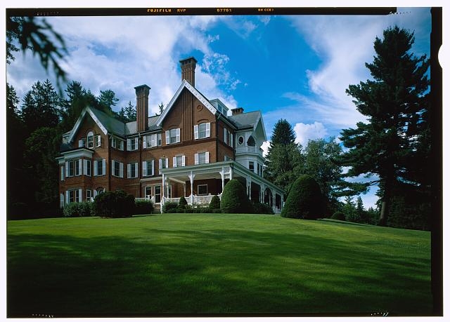 50. Perspective view of the south facade of the mansion...