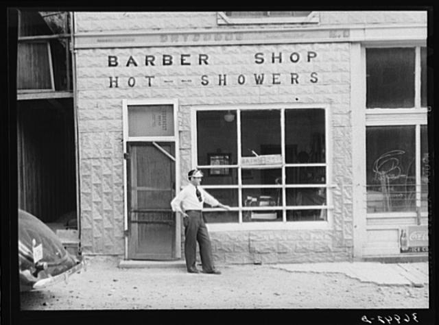 Barber shop at Mogollon, New Mexico