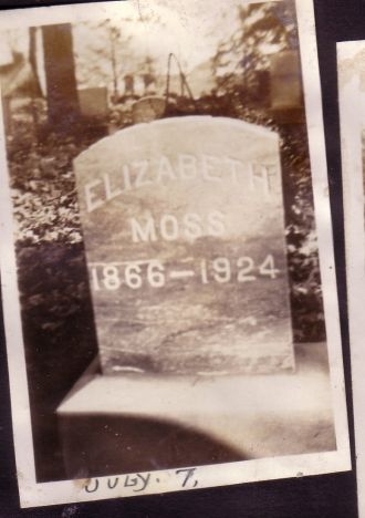 Elizabeth Moss grave