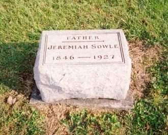 Jeremiah Sowle gravestone