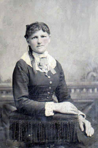 Young Eliza Emily Mowery or Mowrer (later to become Johnson, then Coffman), b. 1850 d. 1928 
My Great Grandmother, my Dad's Father's Mother