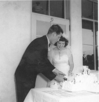 Donald & Peggy Johnson on their Wedding day