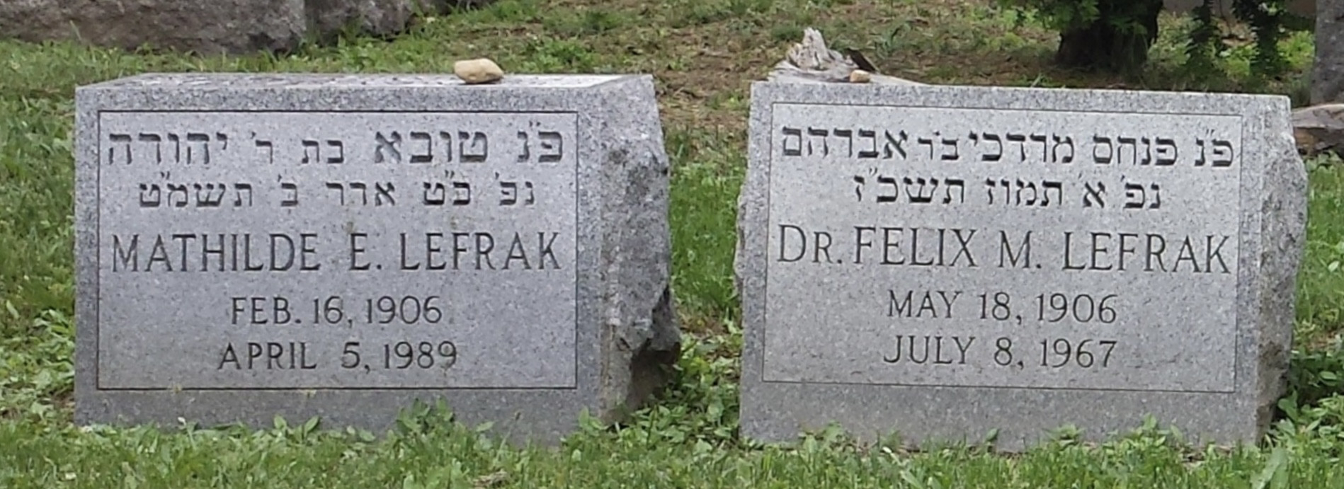 Wife Mathilde and husband Felix Lefrak 