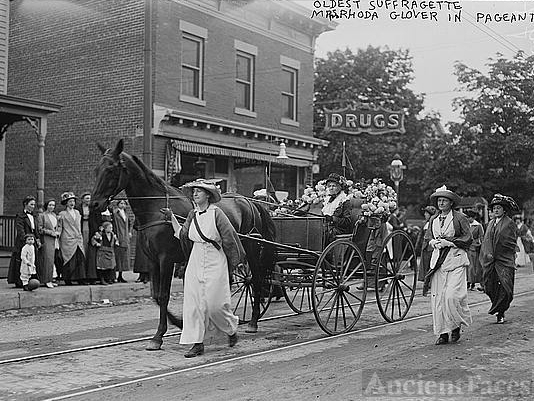 Oldest suffragette - Mrs. Rhoda Glover