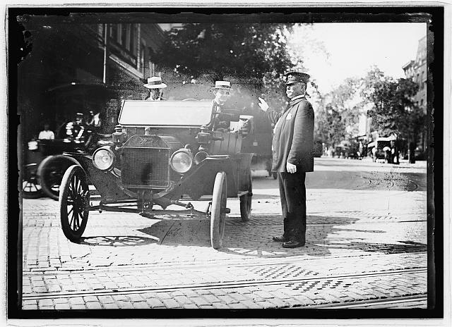 Herbert E. French in Ford [...] traffic cop, Wash., D.C.