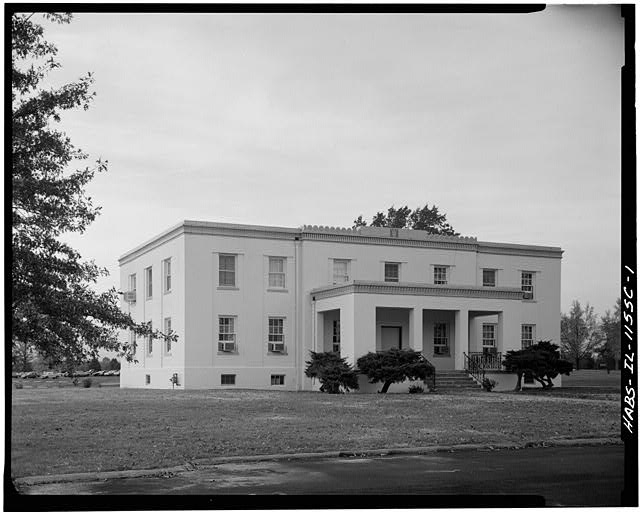 1. E & N (FRONT) ELEVATIONS OF BUILDING 8; LOOKING SW....