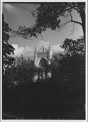 National Cathedral exteriors. North transept of National...