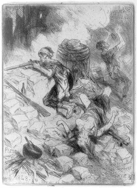 Scène de barricade, Paris, Juin 1848