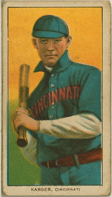 [Ed Karger, Cincinnati Reds, baseball card portrait]