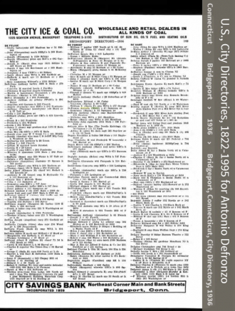 Mary Elizabeth (O'hare) Defronzo --U.S., City Directories, 1822-1995 (1936)