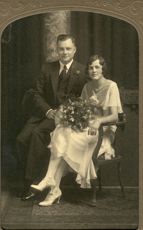Oscar Robert Meyer & Thelma Ilean Sparks wedding 1930