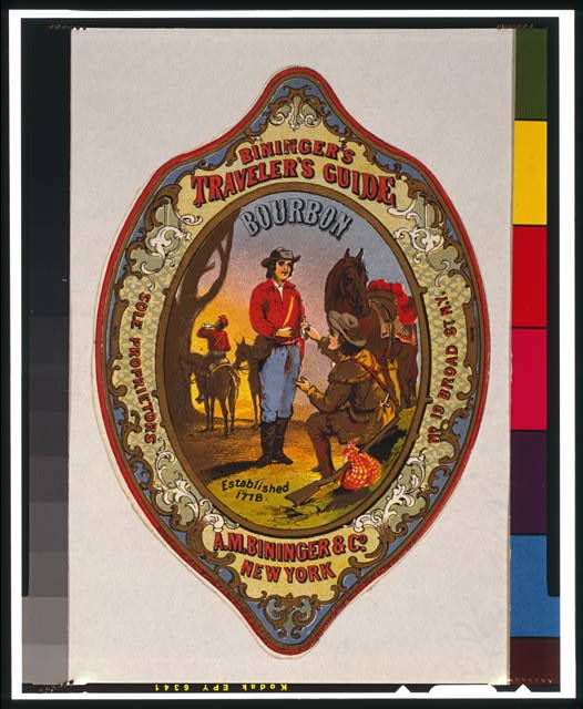 Bininger's Traveler's Guide Bourbon, A.M. Bininger & Co.,...