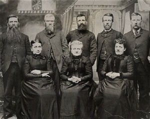 Daniel D Webster Family, 1880 Iowa